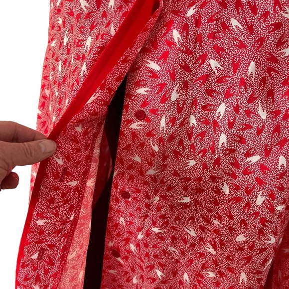 NWT NOS Vintage Lady Manhattan Red White Polyester Blouse 22W 1979-1983 - Picture 4 of 14